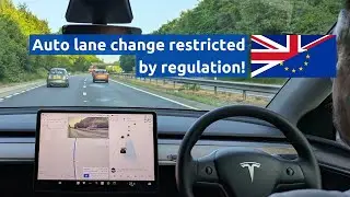 Tesla's Enhanced Autopilot lane change in the UK/EU restricted by UNECE regulations!