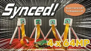 Synced Quad-Camera Kit for Your Raspberry Pi (4 x 64MP)