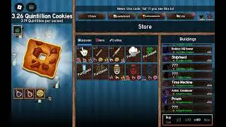 Playing  roblox  cookie clicker