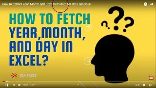 How to extract Year, Month and Days from date for data analysis?