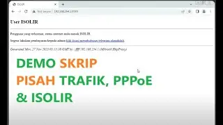 DEMO SKRIP PISAH TRAFIK, PPPoE dan ISOLIR