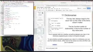 Dictionary length, keys and values