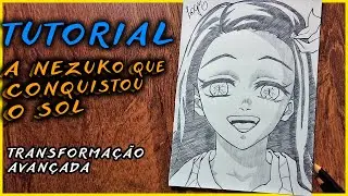 COMO DESENHAR A NEZUKO 🌺 SÓ USANDO LÁPIS 🔥