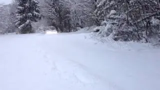 Panda 4x4 runs through the snow
