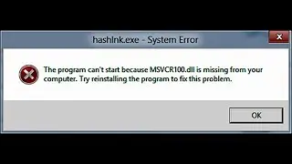 how fix MSVCR100.DLL missing fiel for watch dogs 2018