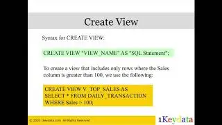 SQL Tutorial - Database Views