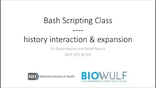 Bash Scripting Class: History Interaction and Expansion