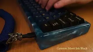 Gateron Ink Silent Black, Resin Case and Blue Samurai