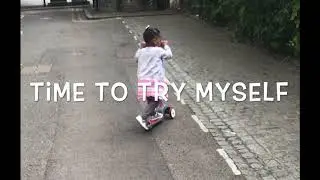 GG Learns To Ride a Scooter | Baby Play Time | Baby Scooter Fun time | Baby rides scooter