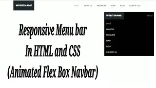 Responsive Menu bar In HTML and CSS (Animated Flex Box Navbar)