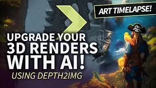Using 3D and Depth2Img for Concept Art (Stable Diffusion & Blender)