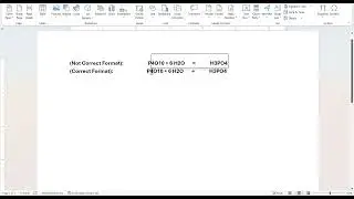 Subscripts and Superscripts in MS Word