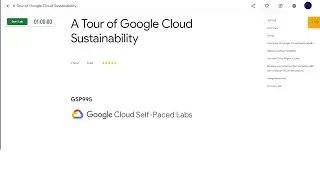 Qwiklabs | A Tour of Google Cloud Sustainability [GSP995]
