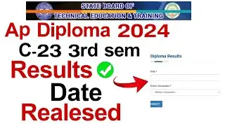 ap diploma c23 2024 3rd sem results date | ap diploma 3rd sem results 2024 | sbtet