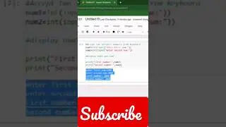 A python program to accept two integer number from keyboard ||