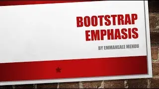 BootStrap Emphasis