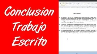 How to make a conclusion to a written work in Word 2010