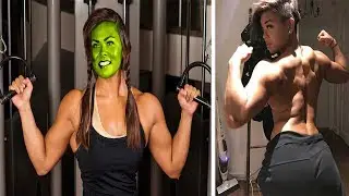 Sophie Arvebrink – Amazing MUSCLE GIRL & SUPERGIRL WORKOUT