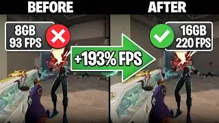 *COMPARISON* HOW MUCH RAM DO YOU NEED TO PLAY VALORANT?🔥| 8 GB vs 16 GB RAM in VALORANT✔️