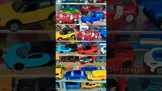 Car transporter with small cars metal from welly