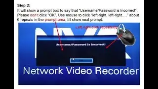 Wireless NVR Lost Password to Restore the default factory setting