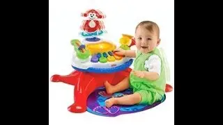 Baby learn dance alone with happines