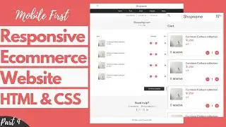 How to Create Ecommerce Website Shopping Cart using HTML/CSS | Mobile First - Part 4