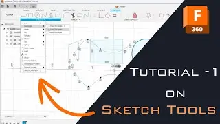 Fusion 360 Tutorial on Sketch Tools | Tutorial -1 | Learn Fusion 360 | Autodesk Fusion 360