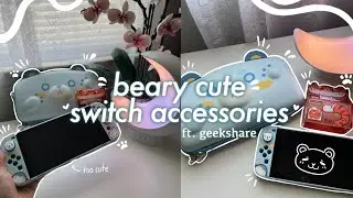super cute nintendo switch accessories unboxing (cozy) - ft. geekshare + playing Pokemon Scarlet~