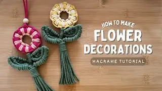 DIY Macrame Flower using Wooden Ring | Mini Hanging | Flower Decoration