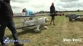 BIG Scale Plane WACO 5 cylinder radial engine 250cc - Wings & Wheels RC Model Airshow 2022