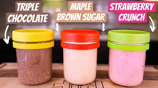 High Protein Overnight Oats 3 Different Ways | Easy Meal Prep For Fat Loss