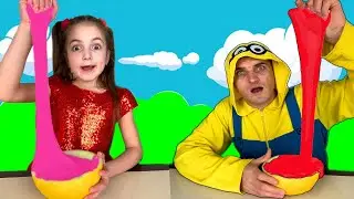 Masha and Melon Slime Challenge