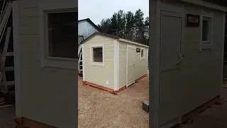 Каркасная готовая баня 4м. #мобильнаябаня #готоваябаня #пбк
