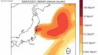 福島原発放射能拡散シミュレーション結果１