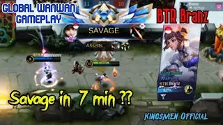 Wanwan Hero Savage Gameplay | BTR Branz | Mobile Legends Bang Bang | Savage | Kingsmen Official