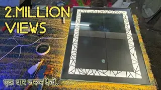 mirror glass led touch sensor installation||3 लाइटिंग सेंसर मिरर गिलास बनाना सीखें||surat