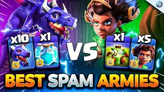 KLAUS uses Both ROOT RIDERS and DRAGON SPAM: Which is STRONGER?! Clash of Clans Legend League
