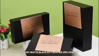 Luxury Matte Black Gift Box for Shu Uemura | Elegant Hot Stamping Packaging