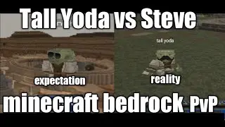 Tall yoda vs the Steve army (minecraft bedrock mineplex pvp)