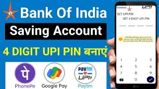 bank of india upi pin kaise banaye | Bank Of India 4 Digit Bhim UPI Pin Banaye Phonepe me | BOI