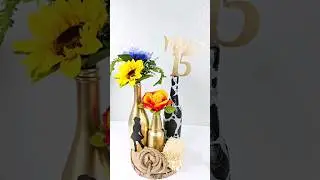 Centro de mesa para Quince años tematica vaquera /con botellas #diy #decora #manualidades #decoracin