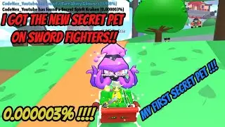 I just got the new Secret pet on Sword Fighters Simulator! Its insane !!! 0.00003 %