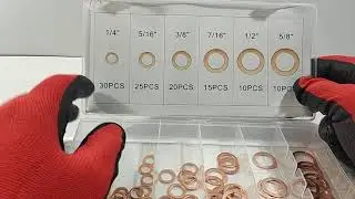 Набор шайб медных (дюймовые) 110 шт - SYD-1019