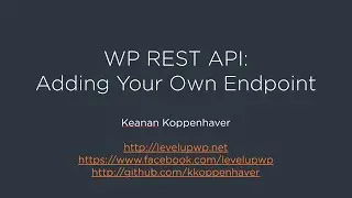 WP REST API - Adding Your Own Endpoint