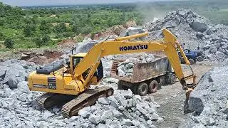 Komatsu PC210-10 Quarry Application | Dumper Loading. #Komatsu #pc210