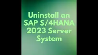Uninstall an SAP S4HANA 2023 Server System