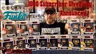 1000 SUB FUNKO POP GIVEAWAY ANNOUNCED! IT Wave 2 and all Pennywise! Death Review!