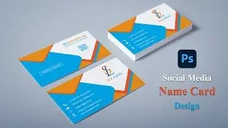Adobe photoshop Tutorial | Name card design for beginners | Social Media Post Design