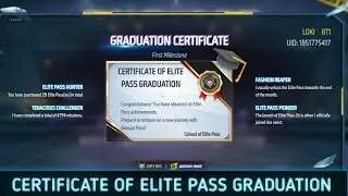 CERTIFICATE OF ELITE PASS GRADUATION 🎓😜